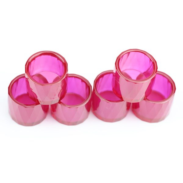 JCVAP Faceted Ruby Insert Bowls